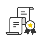 icono de diploma y certificación icono de diploma y certificación