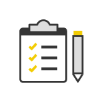 lista e icono de lápiz lista e icono de lápiz