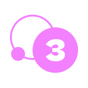 Icono rosa número 3